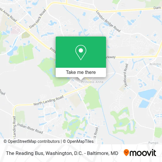 The Reading Bus map
