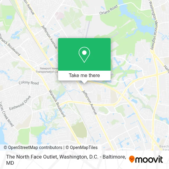 The North Face Outlet map