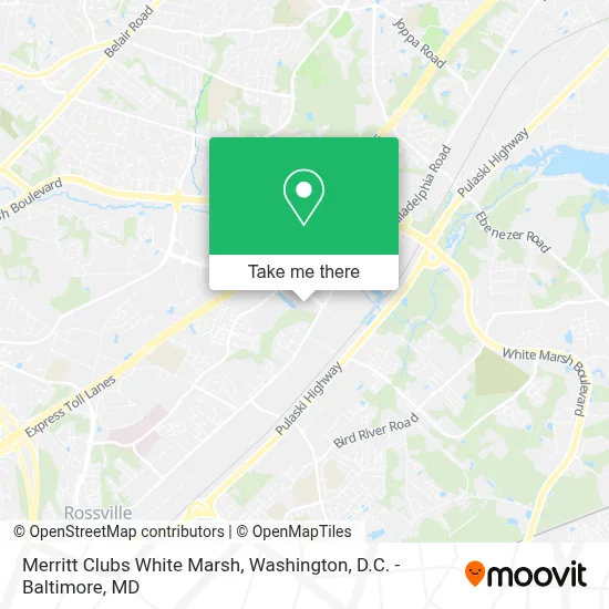 Merritt Clubs White Marsh map
