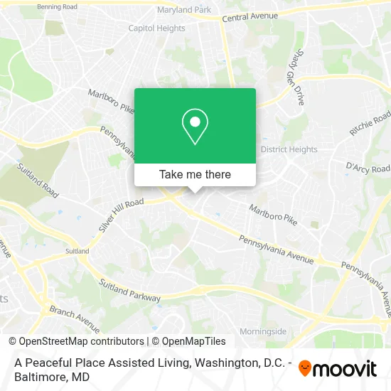 A Peaceful Place Assisted Living map