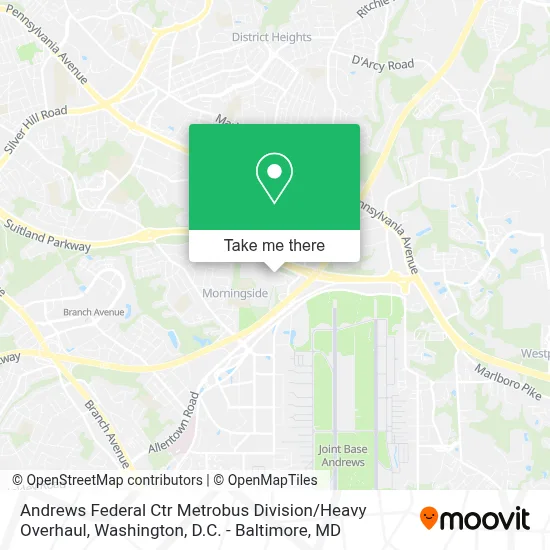 Andrews Federal Ctr Metrobus Division / Heavy Overhaul map