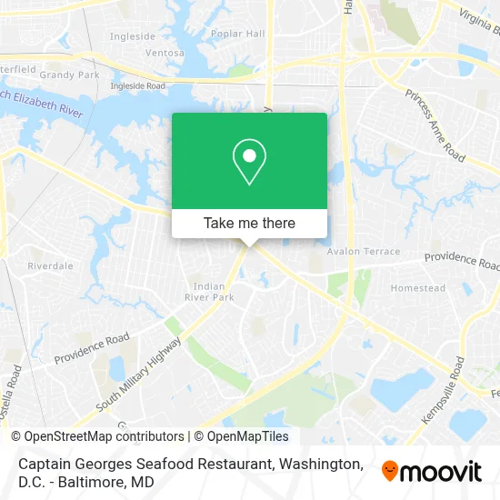 Captain Georges Seafood Restaurant map