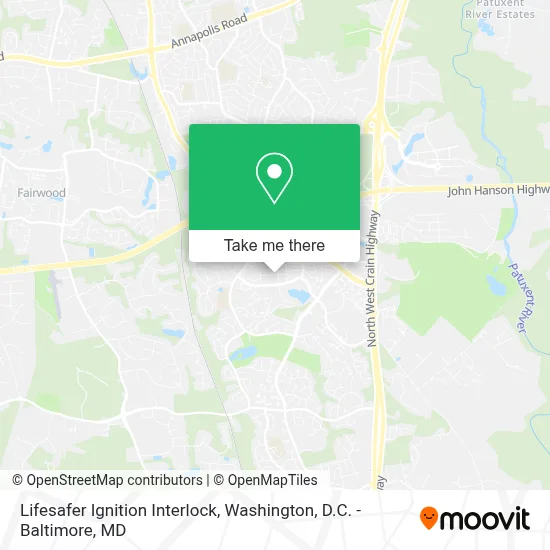 Lifesafer Ignition Interlock map