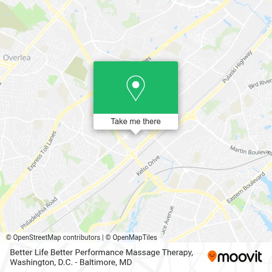 Better Life Better Performance Massage Therapy map