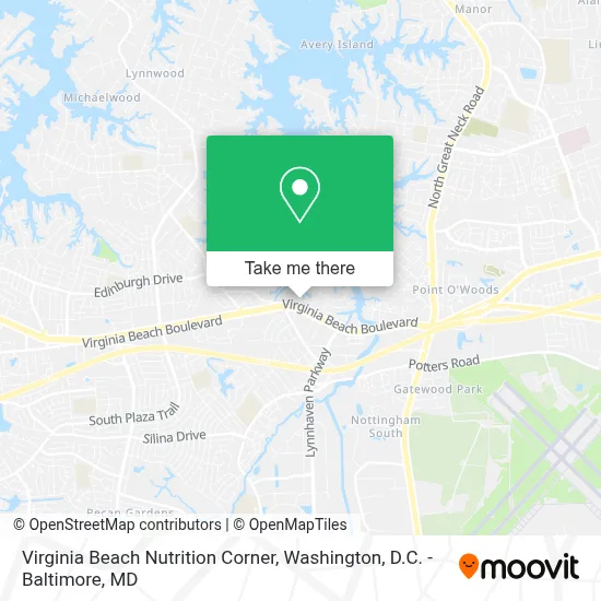 Virginia Beach Nutrition Corner map