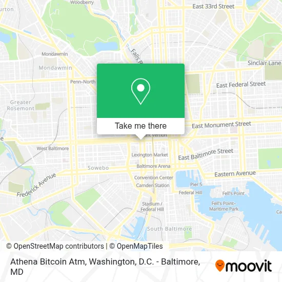 Athena Bitcoin Atm map