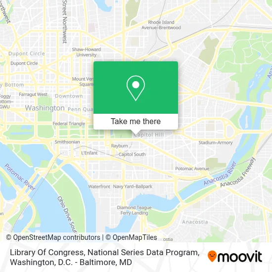 Library Of Congress, National Series Data Program map