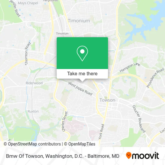 Bmw Of Towson map