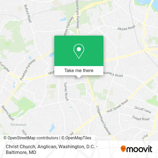 Christ Church, Anglican map