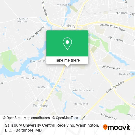 Salisbury University Central Receiving map