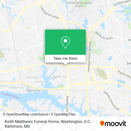 Keith Matthews Funeral Home map