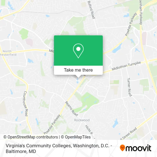 Virginia's Community Colleges map
