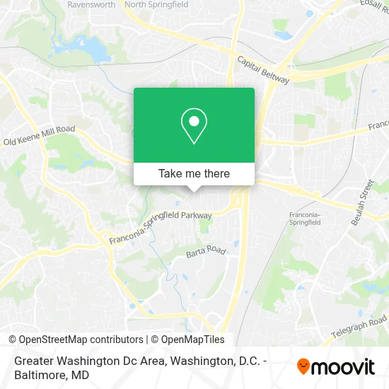 Greater Washington Dc Area map