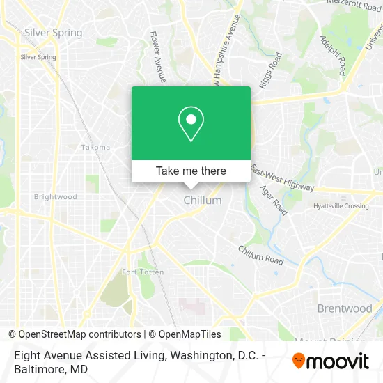 Eight Avenue Assisted Living map