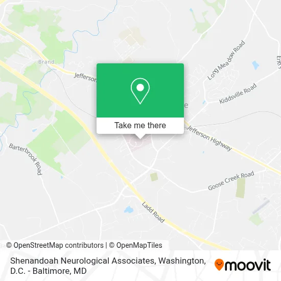 Shenandoah Neurological Associates map