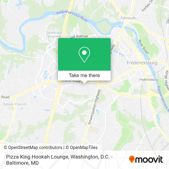 Pizza King Hookah Lounge map