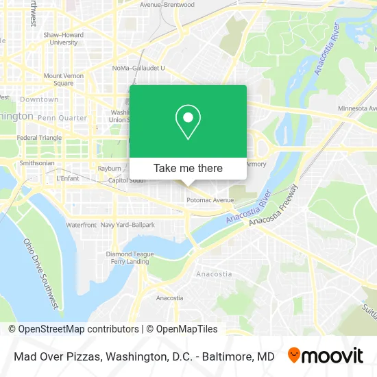 Mad Over Pizzas map