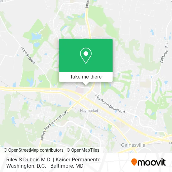 Riley S Dubois M.D. | Kaiser Permanente map