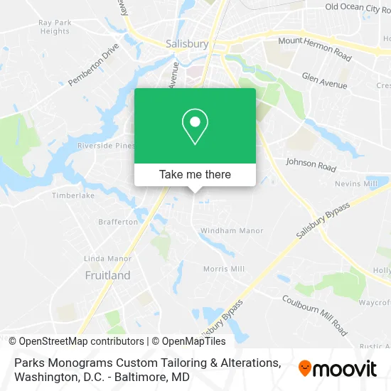 Parks Monograms Custom Tailoring & Alterations map