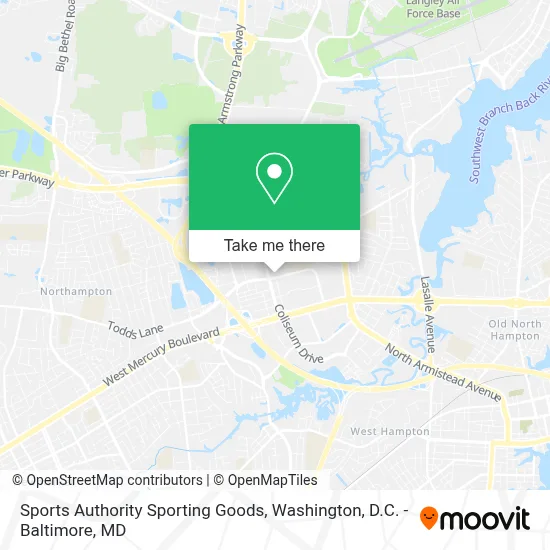 Sports Authority Sporting Goods map