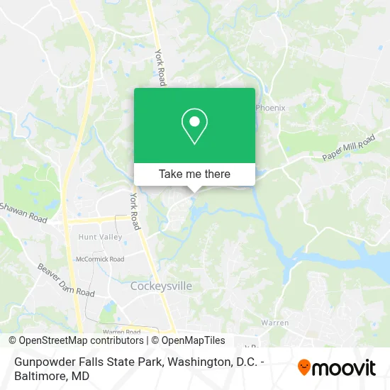 Gunpowder Falls State Park map