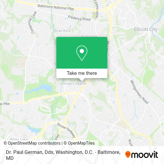 Dr. Paul German, Dds map