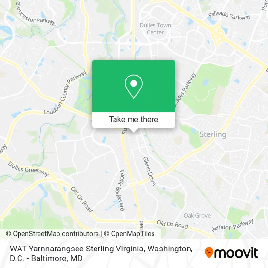 WAT Yarnnarangsee Sterling Virginia map