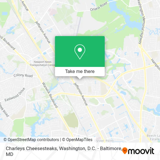 Charleys Cheesesteaks map