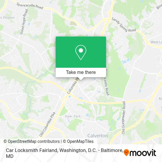 Car Locksmith Fairland map
