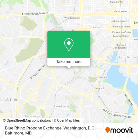 Blue Rhino Propane Exchange map