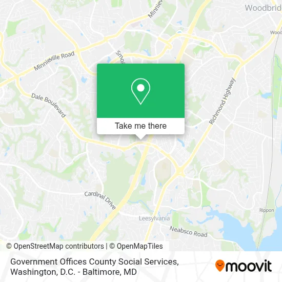 Government Offices County Social Services map