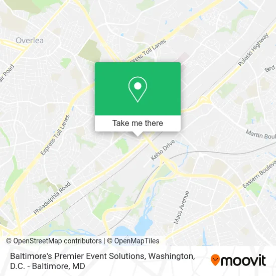 Baltimore's Premier Event Solutions map