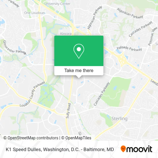 K1 Speed Dulles map