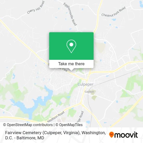 Fairview Cemetery (Culpeper, Virginia) map