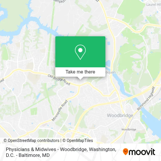 Physicians & Midwives - Woodbridge map