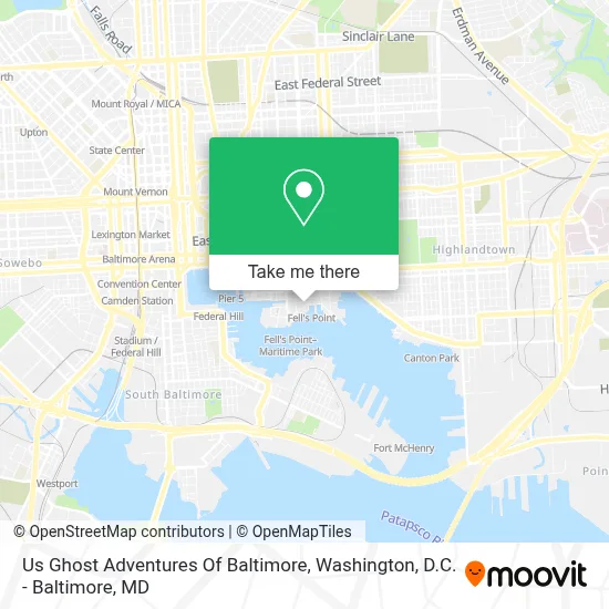 Us Ghost Adventures Of Baltimore map