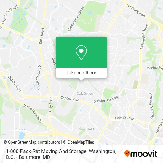 1-800-Pack-Rat Moving And Storage map