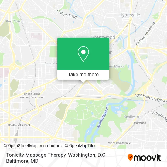 Tonicity Massage Therapy map