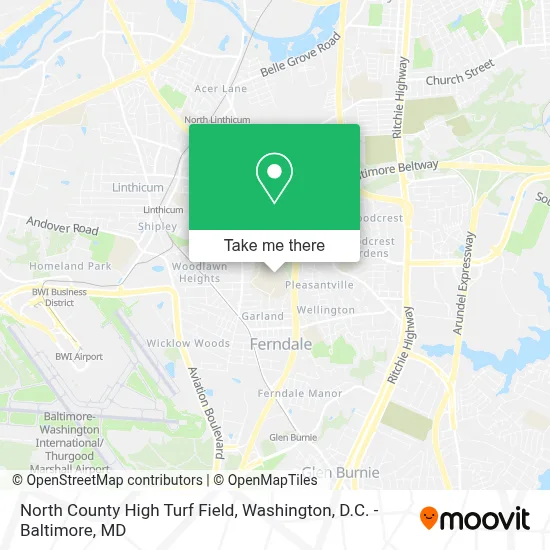 North County High Turf Field map
