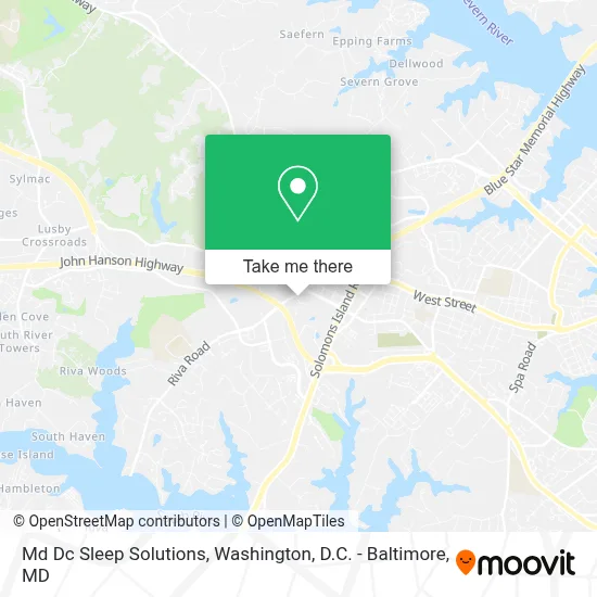 Md Dc Sleep Solutions map