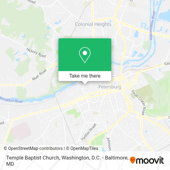 Temple Baptist Church map