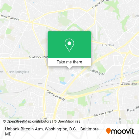 Unbank Bitcoin Atm map