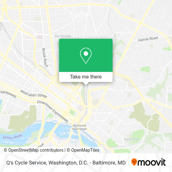 Q's Cycle Service map