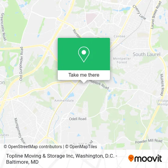 Topline Moving & Storage Inc map