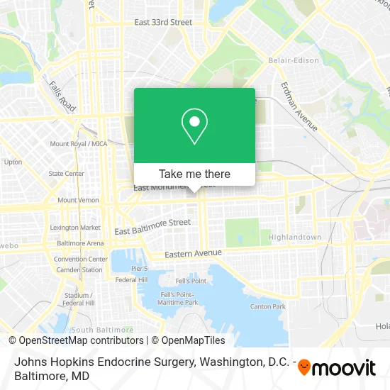Johns Hopkins Endocrine Surgery map
