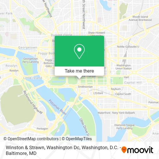 Winston & Strawn, Washington Dc map