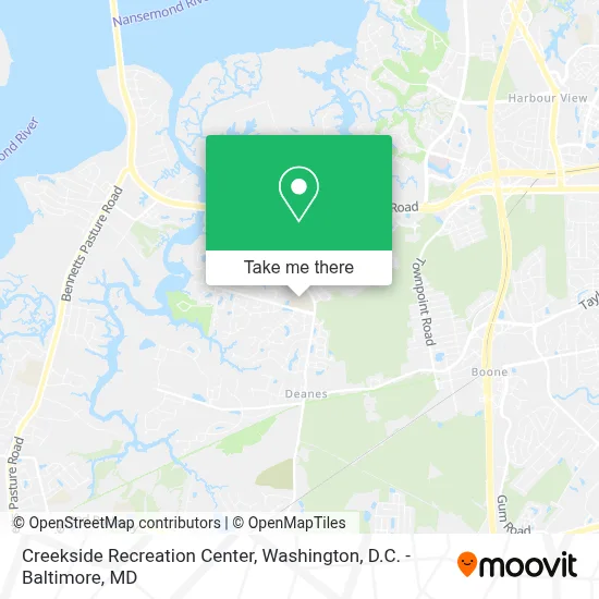 Creekside Recreation Center map
