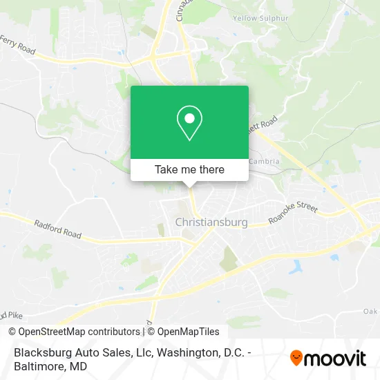 Blacksburg Auto Sales, Llc map