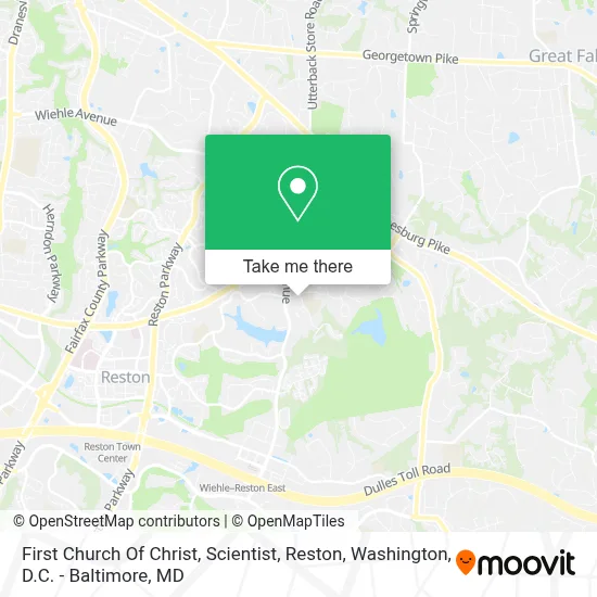 First Church Of Christ, Scientist, Reston map