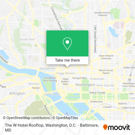 The W Hotel Rooftop map